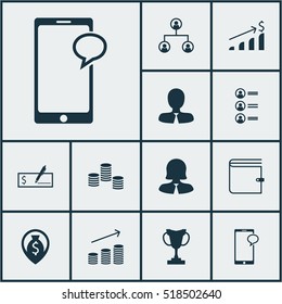 Set Of Management Icons On Coins Growth, Wallet And Tournament Topics. Editable Vector Illustration. Includes Stacked, Growth, Increase And More Vector Icons.