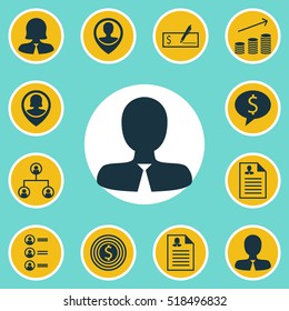 Set Of Management Icons On Curriculum Vitae, Female Application And Job Applicants Topics. Editable Vector Illustration. Includes User, Career, Check And More Vector Icons.