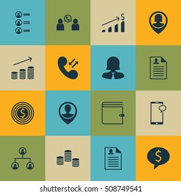 Set Of Management Icons On Job Applicants, Pin Employee And Business Woman Topics. Editable Vector Illustration. Includes Increase, Tree, Structure And More Vector Icons.