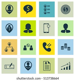 Set Of Management Icons On Manager, Job Applicants And Employee Location Topics. Editable Vector Illustration. Includes Chat, Goal, User And More Vector Icons.