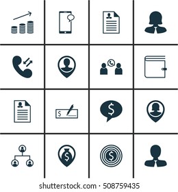 Set Of Management Icons On Messaging, Female Application And Cellular Data Topics. Editable Vector Illustration. Includes Phone, Wallet, Profile And More Vector Icons.