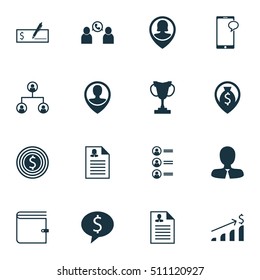 Set Of Management Icons On Successful Investment, Tournament And Business Goal Topics. Editable Vector Illustration. Includes Tree, Career, Growth And More Vector Icons.
