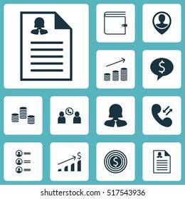 Set Of Management Icons On Successful Investment, Coins Growth And Female Application Topics. Editable Vector Illustration. Includes Stacked, Conference, Discussion And More Vector Icons.