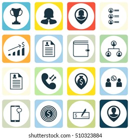 Set Of Management Icons On Tournament, Successful Investment And Business Woman Topics. Editable Vector Illustration. Includes Phone, Bank, Goal And More Vector Icons.