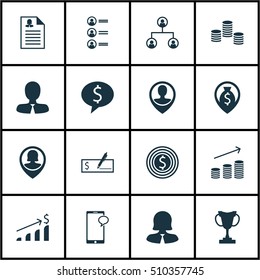 Set Of Management Icons On Tree Structure, Business Deal And Female Application Topics. Editable Vector Illustration. Includes Profile, Increase, Prize And More Vector Icons.