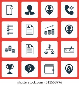 Set Of Management Icons On Tree Structure, Job Applicants And Employee Location Topics. Editable Vector Illustration. Includes Job, Stacked, Phone And More Vector Icons.