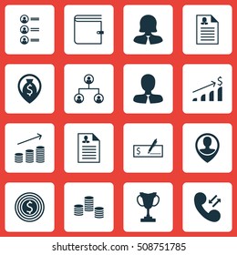 Set Of Management Icons On Wallet, Curriculum Vitae And Business Woman Topics. Editable Vector Illustration. Includes Applicants, Resume, Application And More Vector Icons.