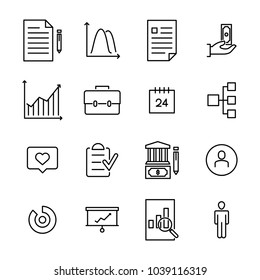 Set of management thin line icons. High quality pictograms of business. Modern outline style icons collection. 
