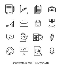 Set of management thin line icons. High quality pictograms of business. Modern outline style icons collection. 