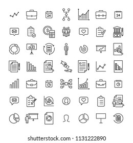 Set of management thin line icons. High quality pictograms of business. Modern outline style icons collection. 