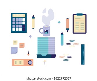 Set of manager attributes on a white background.