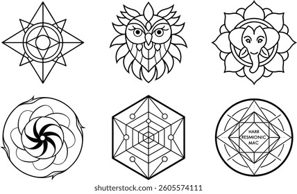 Set of mandala art designs mandala art for beginners design