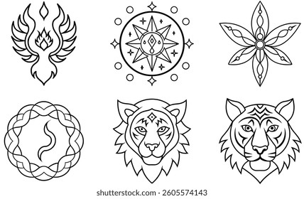 Set of mandala art designs mandala art for beginners design