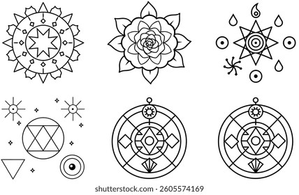 Set of mandala art designs mandala art for beginners design