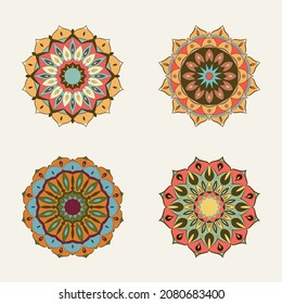 set of mandala art vector design