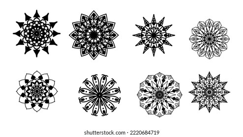 Set Mandala, Black mandala,
luxury ornamental mandala design background,mandala design,Mandala pattern Coloring book Art wallpaper design, tile pattern, Islam, Arabic, Indian, Black and White mandala
