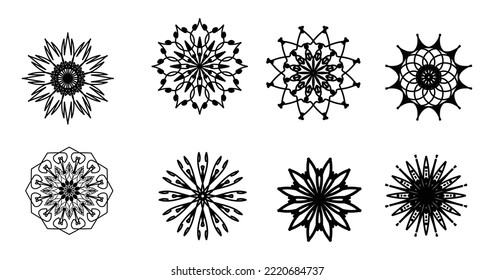 Set Mandala, Black mandala,
luxury ornamental mandala design background,mandala design,Mandala pattern Coloring book Art wallpaper design, tile pattern, Islam, Arabic, Indian, Black and White mandala
