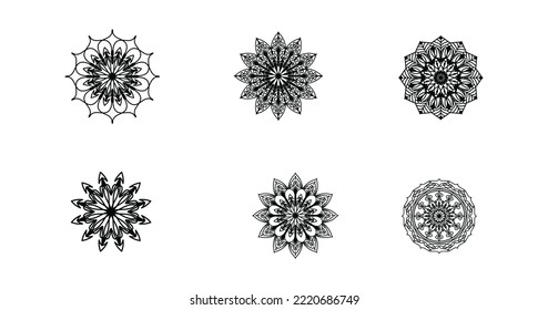Set Mandala, Black mandala,
luxury ornamental mandala design background,mandala design,Mandala pattern Coloring book Art wallpaper design, Islam, Arabic, Indian, Black and White mandala
