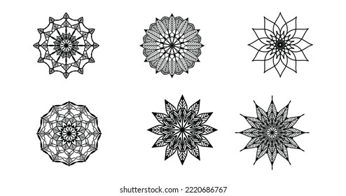 Set Mandala, Black mandala,
luxury ornamental mandala design background,mandala design,Mandala pattern Coloring book Art wallpaper design, Islam, Arabic, Indian, Black and White mandala