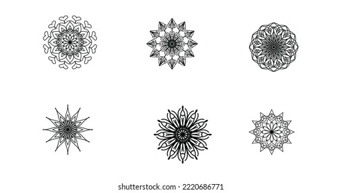 Set Mandala, Black mandala,
luxury ornamental mandala design background,mandala design,Mandala pattern Coloring book Art wallpaper design, Islam, Arabic, Indian, Black and White mandala