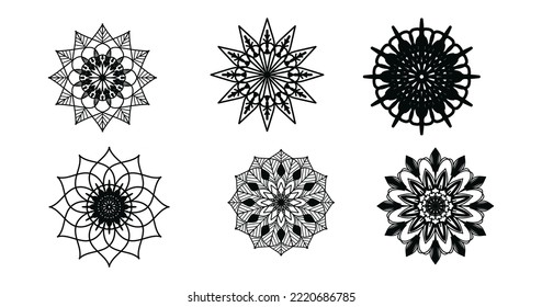 Set Mandala, Black mandala,
luxury ornamental mandala design background,mandala design,Mandala pattern Coloring book Art wallpaper design, Islam, Arabic, Indian, Black and White mandala