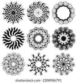 Set of mandala collection for coloring page