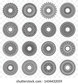 set of mandala design with elegant and detailed style