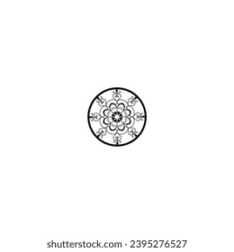 set of mandala elements black circles set