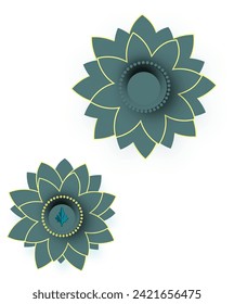 conjunto de elementos de diseño floral de mandala