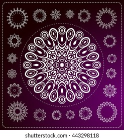 set of mandala illustration in vector format for various use