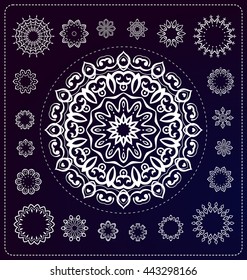 set of mandala illustration in vector format for various use