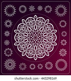 set of mandala illustration in vector format for various use