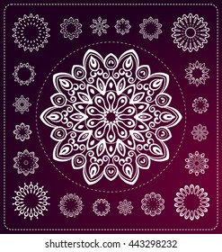 set of mandala illustration in vector format for various use