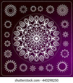 set of mandala illustration in vector format for various use
