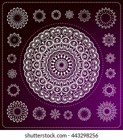 set of mandala illustration in vector format for various use