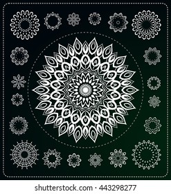 set of mandala illustration in vector format for various use