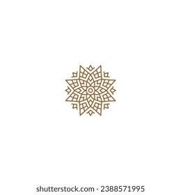 set of mandala ornament elements gold luxury ethnic