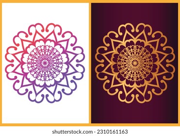 Set mandala ornament round shapes design template.
