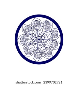 conjunto de elementos de contorno de mandala plantea incienso