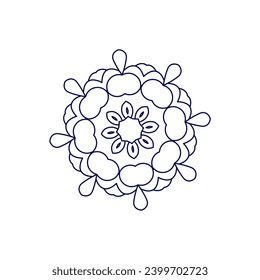 set of mandala outline element poses healthy