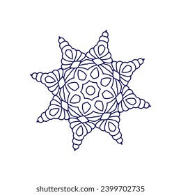 set of mandala outline element poses health