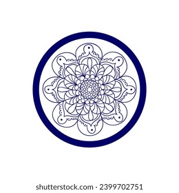 set of mandala outline element poses harmony