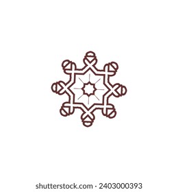 set of mandala poses in brown brown