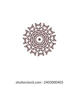 set of mandala poses in brown brown