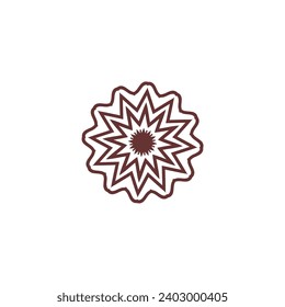 set of mandala poses in brown brown