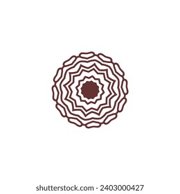 conjunto de poses de mandala en marrón