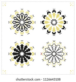 Set of mandala tattoo vector
