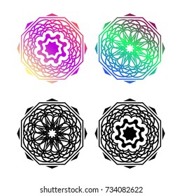 Set mandala vector