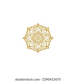 set of mandala vector elements flower style illustration