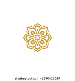 set of mandala vector elements flower style